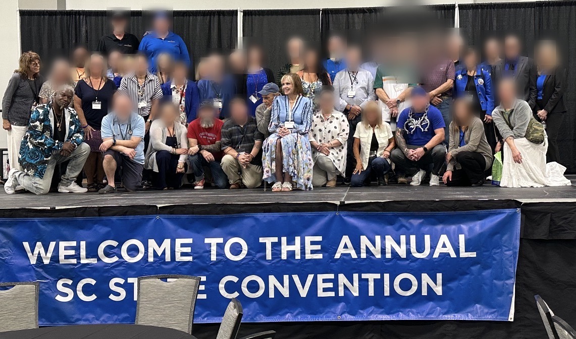 Margie with the volunteer team at the Annual SC State Convention