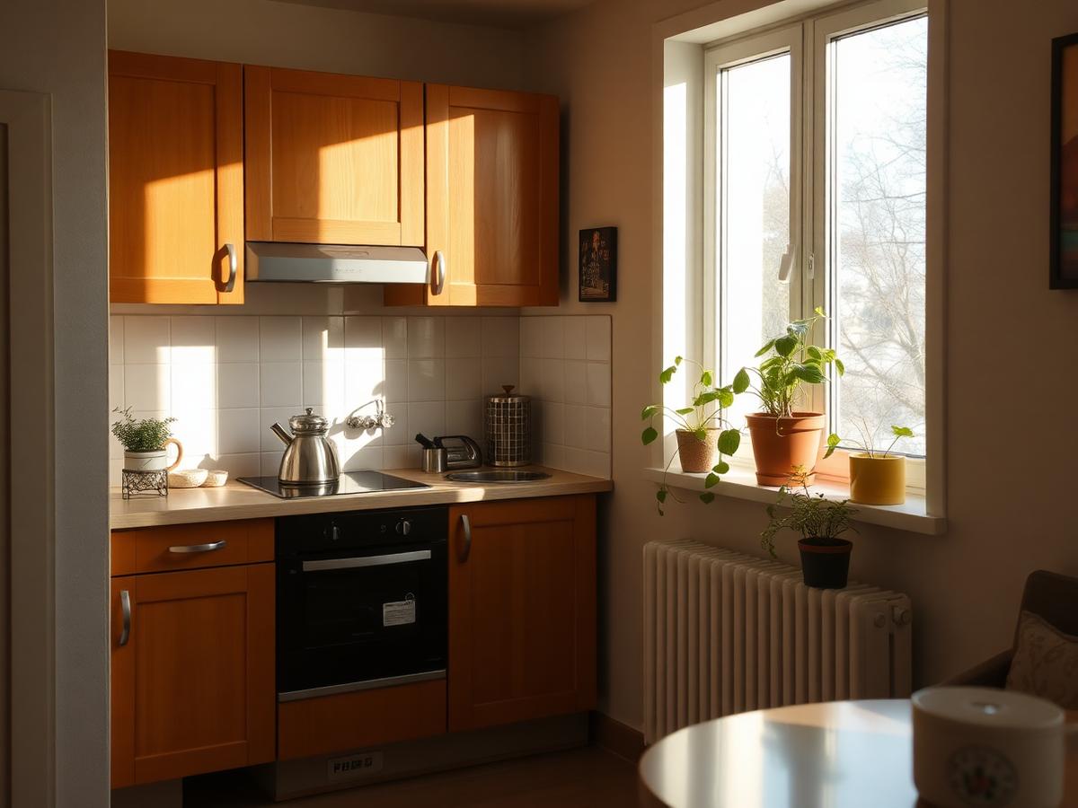 Resident apartment with kitchen